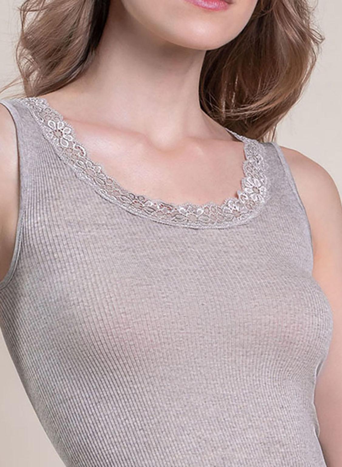8502-Camiseta interior Lana y Seda - BEST LUXURY STYLE AND ITALIAN CULTURE