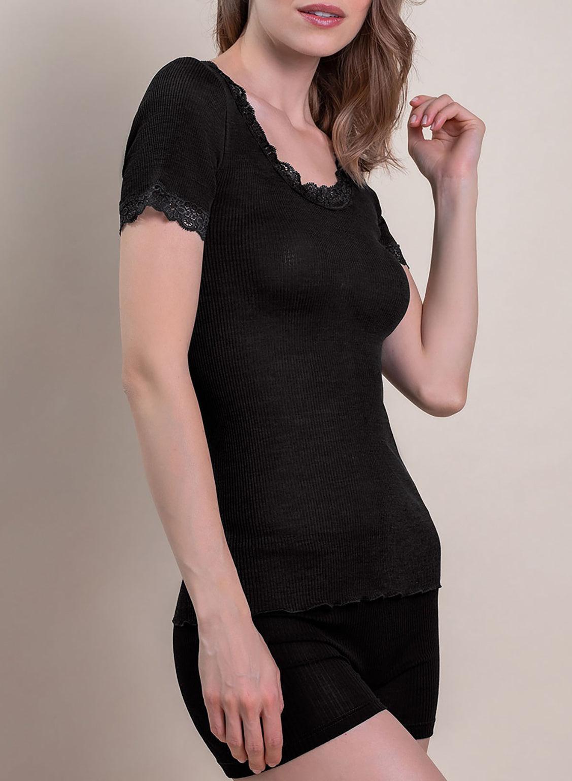 8503-Camiseta interior Lana y Seda - BEST LUXURY STYLE AND ITALIAN CULTURE