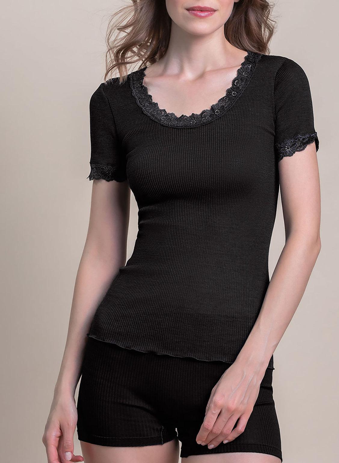 8503-Camiseta interior Lana y Seda - BEST LUXURY STYLE AND ITALIAN CULTURE