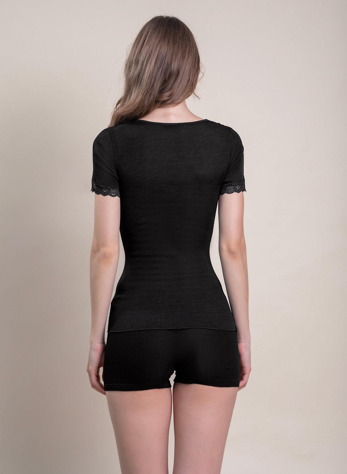 8503-Camiseta interior Lana y Seda - BEST LUXURY STYLE AND ITALIAN CULTURE