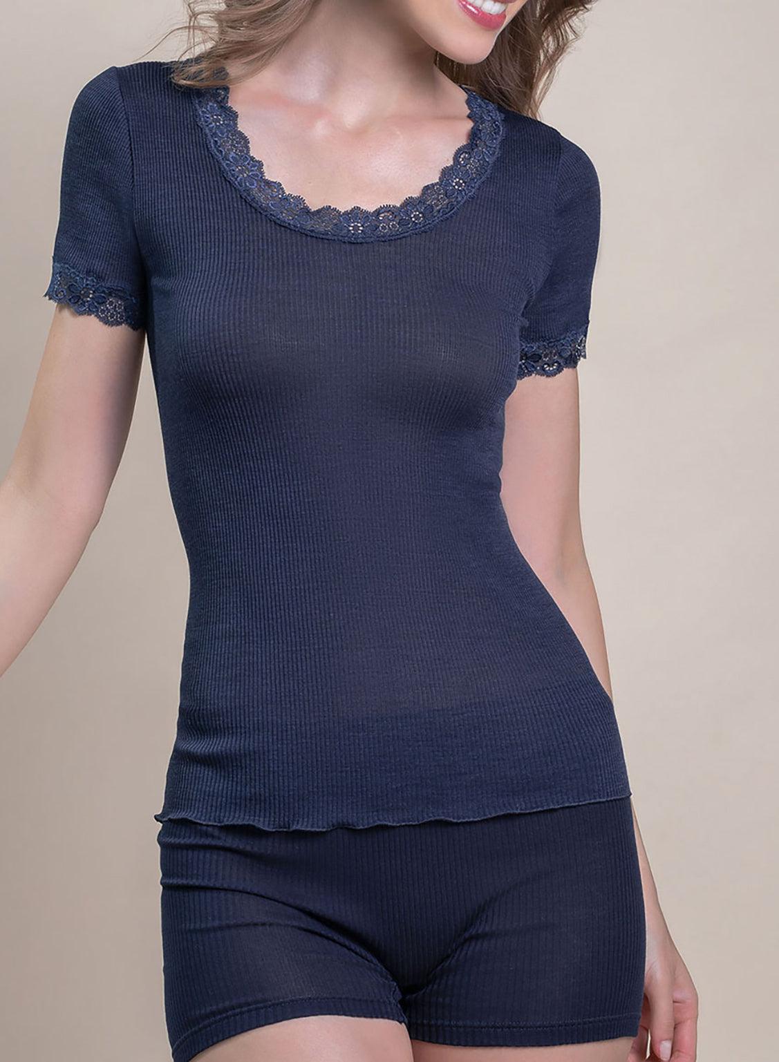 8503-Camiseta interior Lana y Seda - BEST LUXURY STYLE AND ITALIAN CULTURE