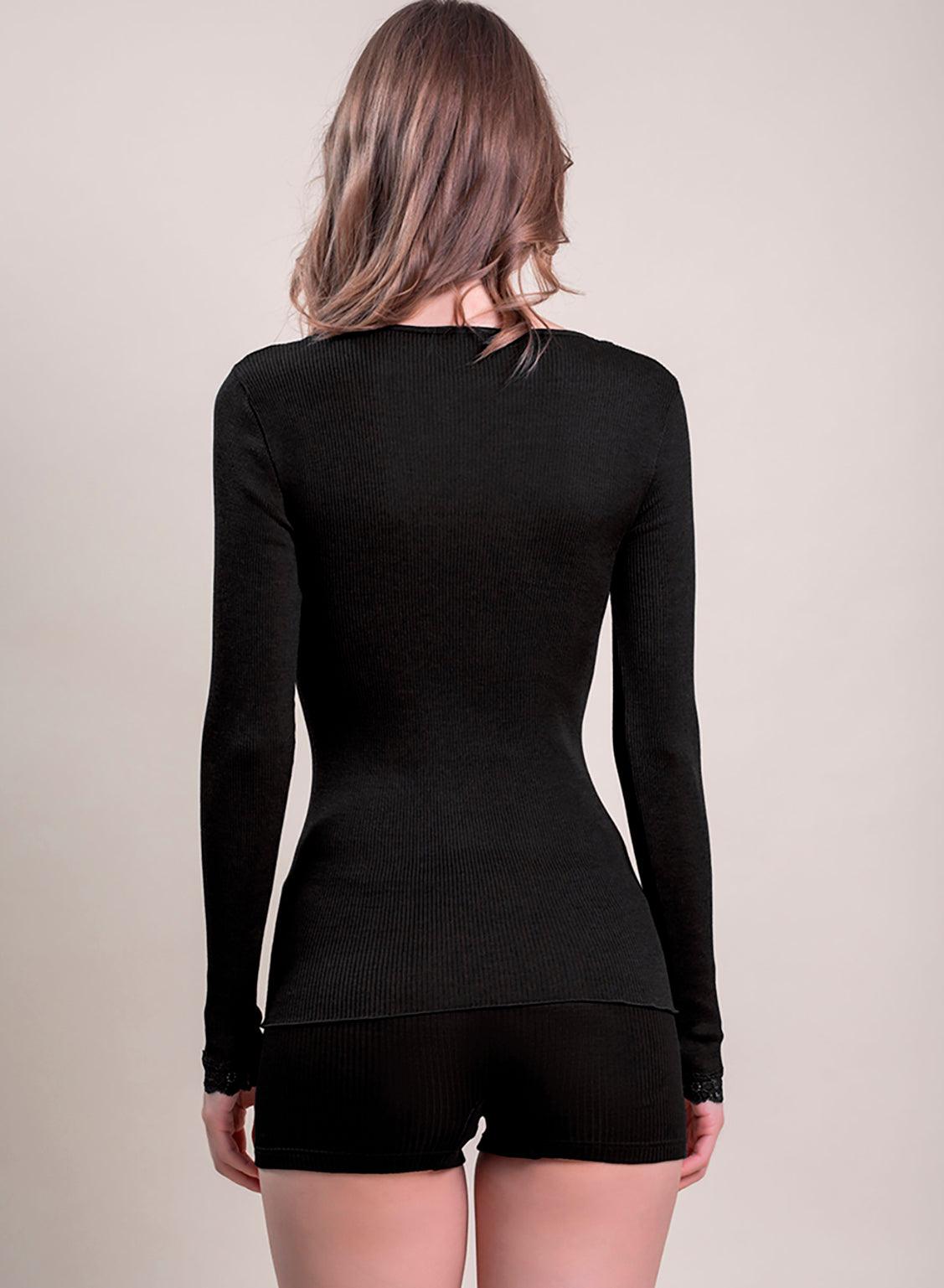 8504-Camiseta interior Lana y Seda - BEST LUXURY STYLE AND ITALIAN CULTURE