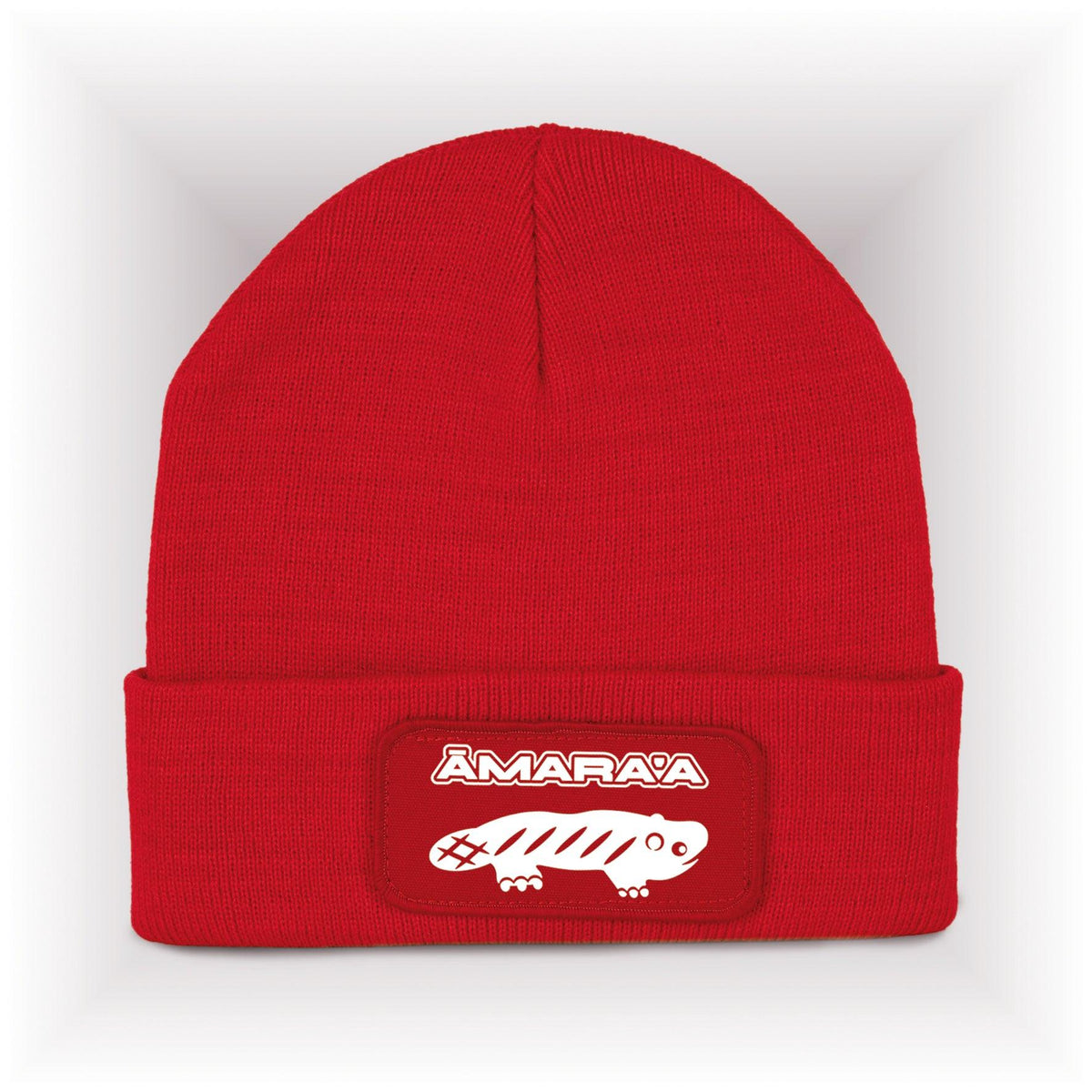 AMARA-A AM01 Gorro con parche White -  Red