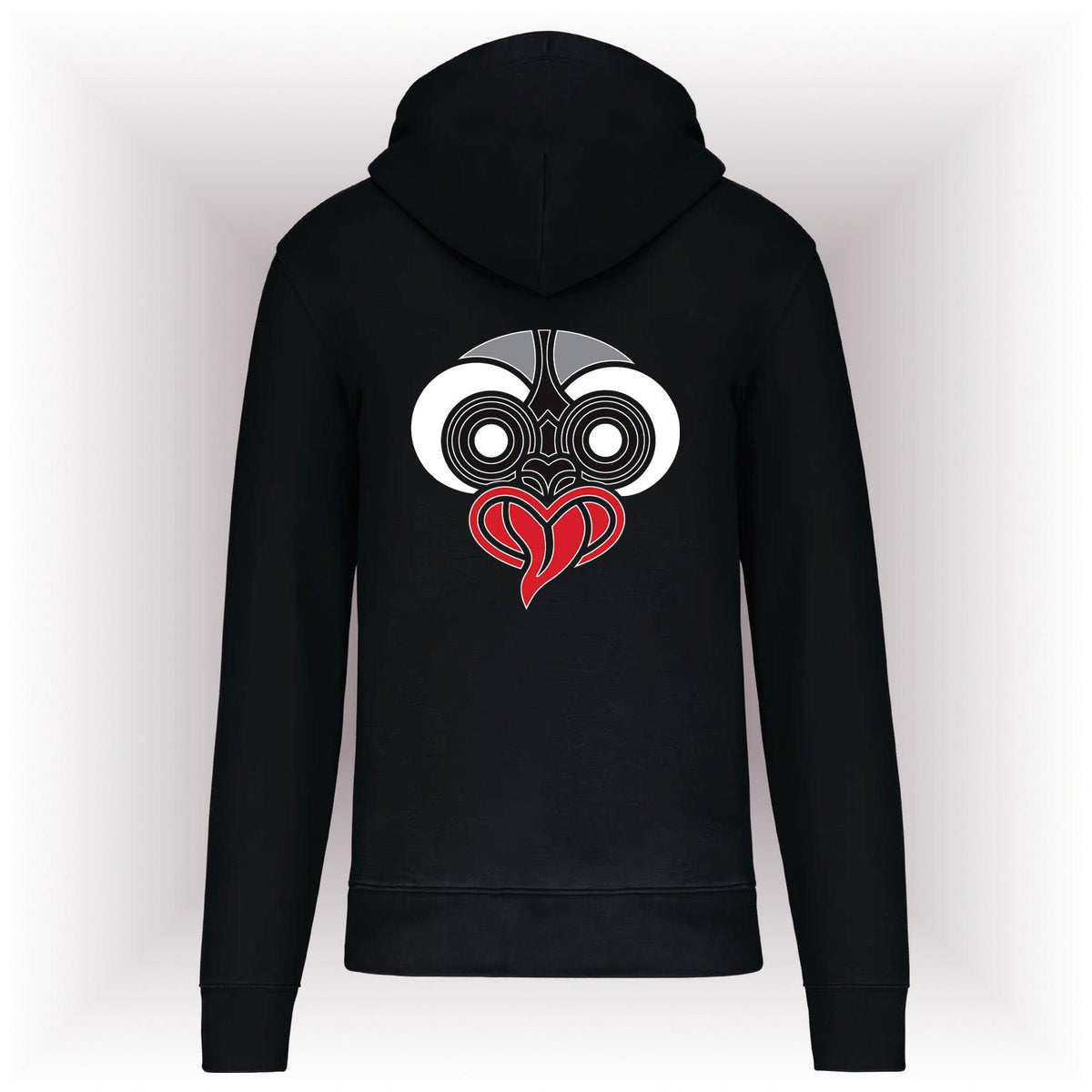 AMARA-A AM03 Sudadera capucha y cremallera MAHORI WHITE-BLACK