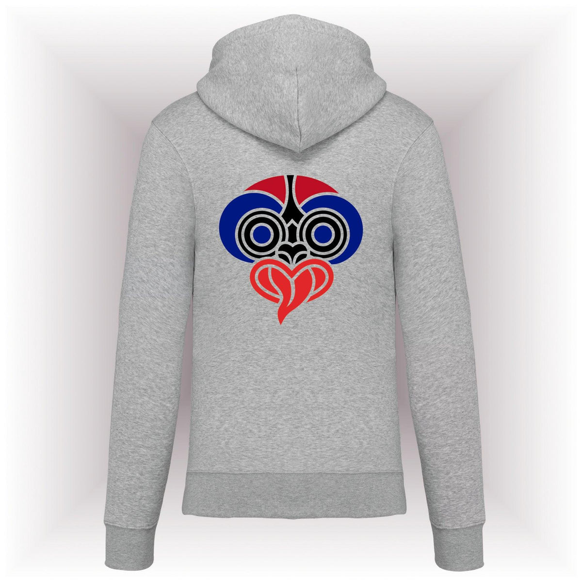 AMARA-A AM03 Sudadera capucha y cremallera MAHORI LILA-OXFORD GREY
