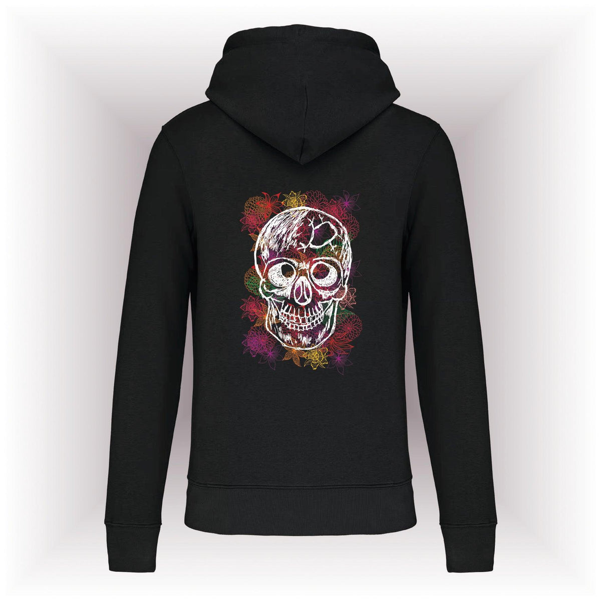 AMARA-A AM04 Sudadera capucha CALAVERA WHITE -BLACK
