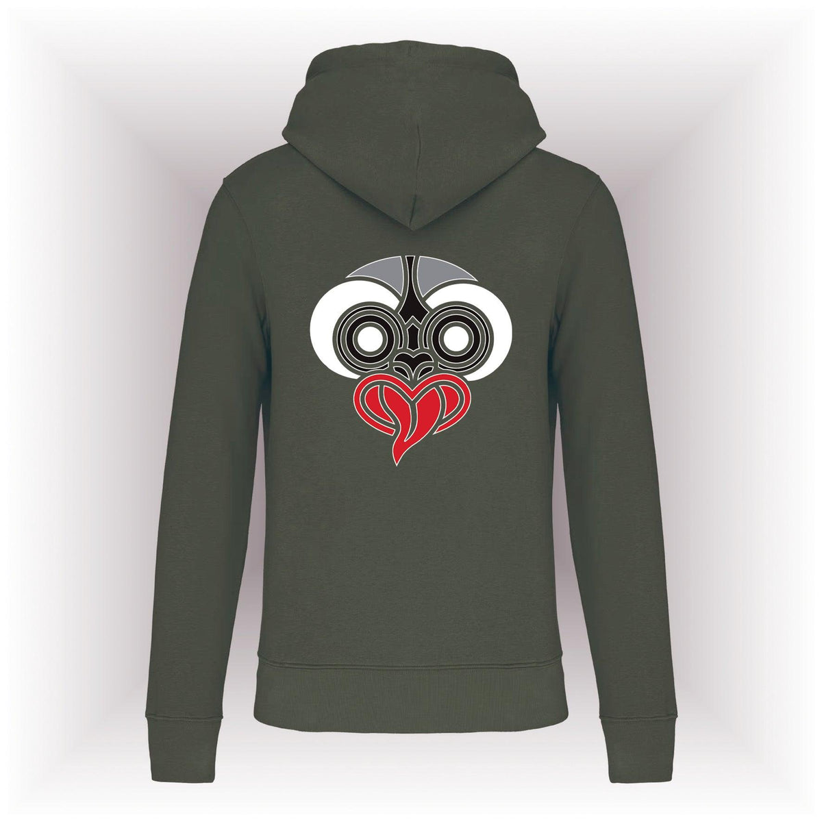 AMARA-A AM05 Sudadera capucha MAORI WHITE - DARK KHAKI