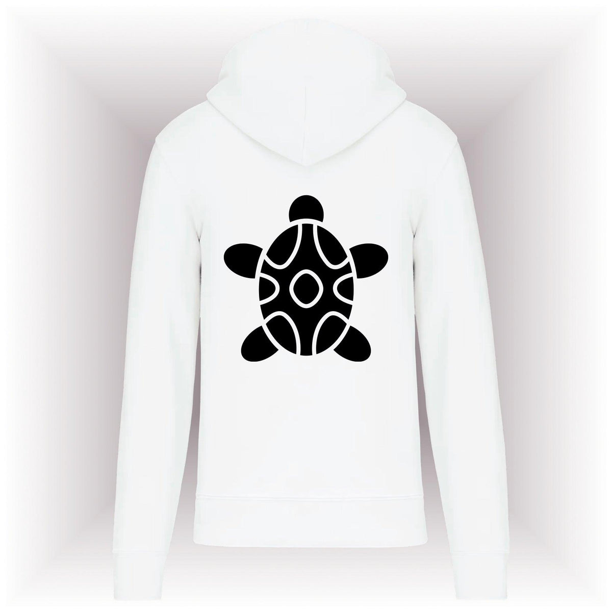 AMARA-A AM08 Sudadera capucha y cremallera TORTUGA BLACK-WHITE
