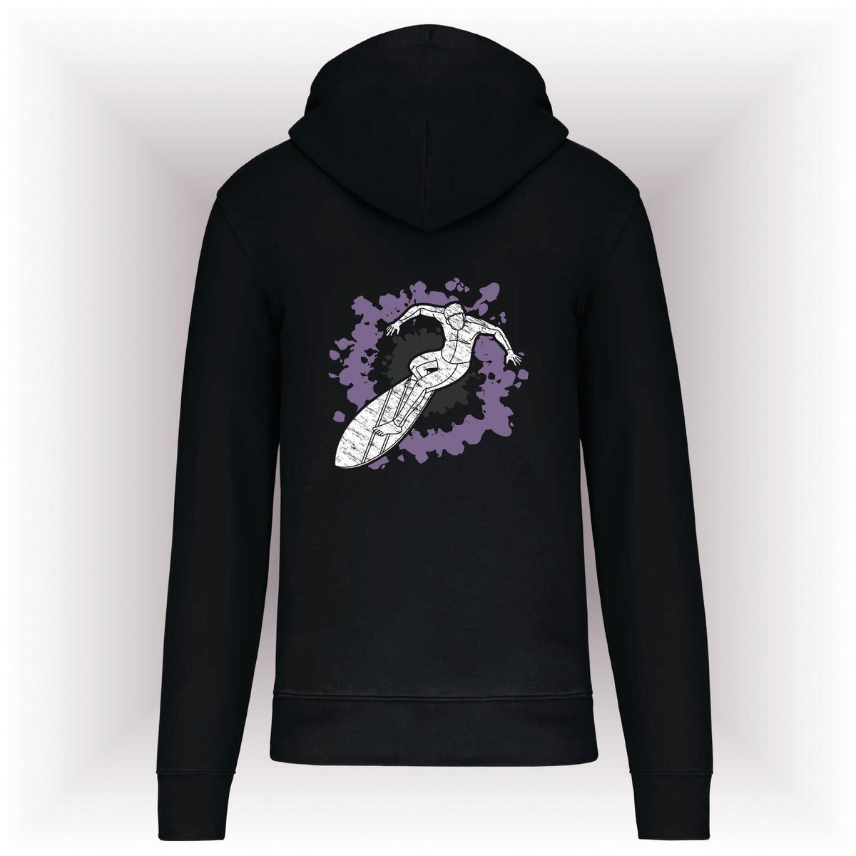 AMARA-A AM09 Sudadera capucha y cremallera SURFER WHITE-BLACK