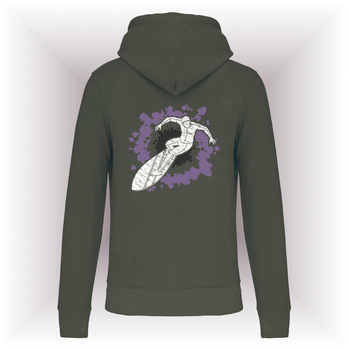 AMARA-A AM11 Hooded Sweatshirt SURFER WHITE - DARK KHAKI