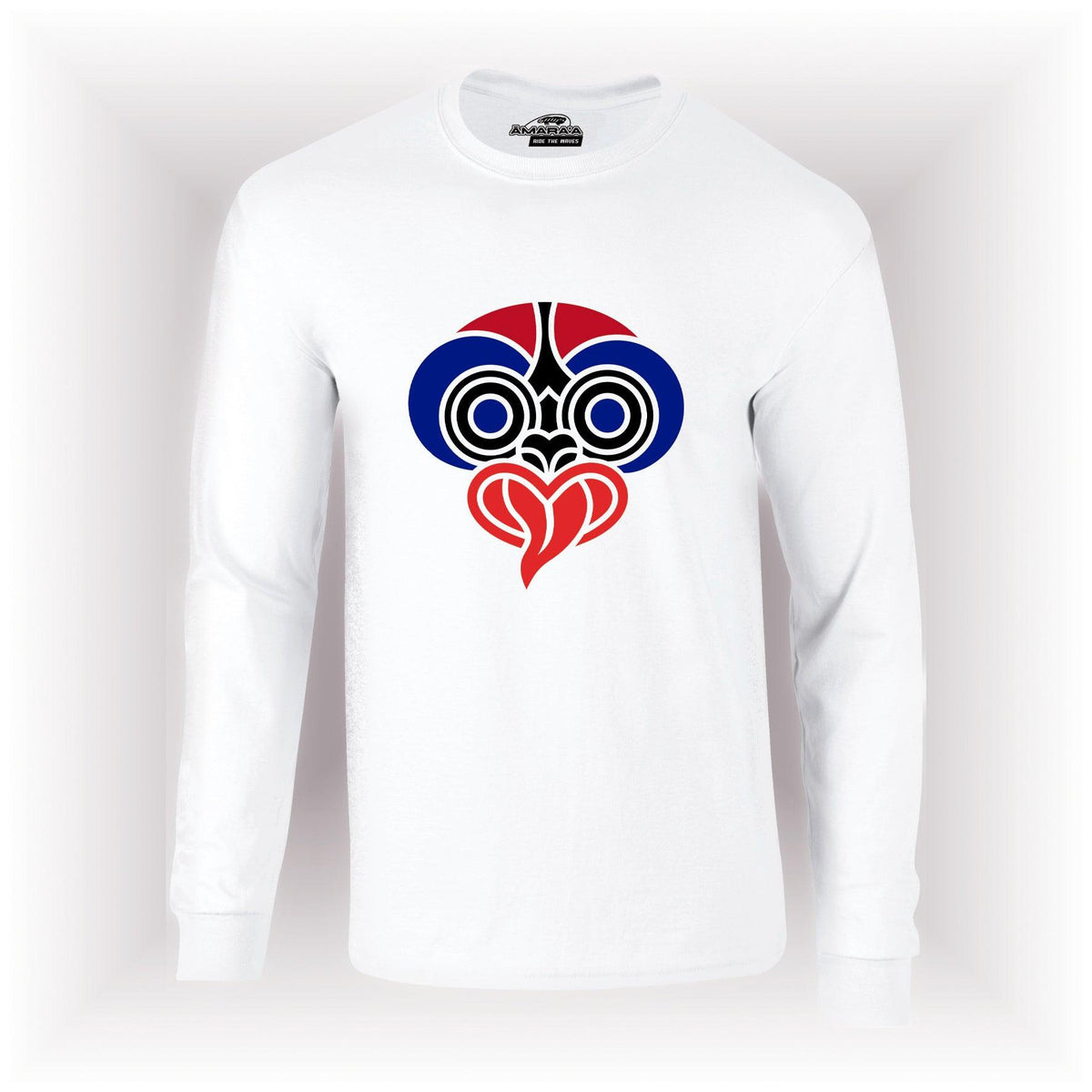 AMARA-A AM13 UNISEX LONG SLEEVE T-SHIRT MAORI LILAC - WHITE