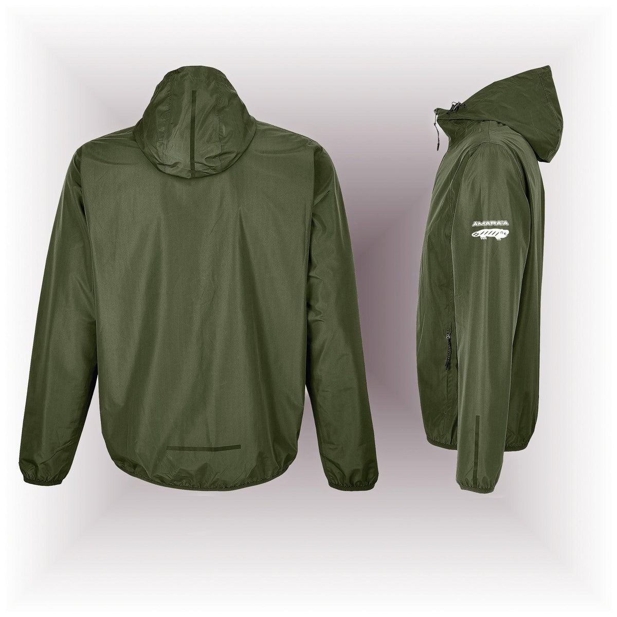 AMARA-A AM16 UNISEX WATERPROOF WINDBREAKER KHAKI