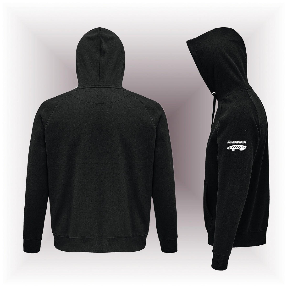 AMARA-A AM16 UNISEX WATERPROOF WINDBREAKER BLACK
