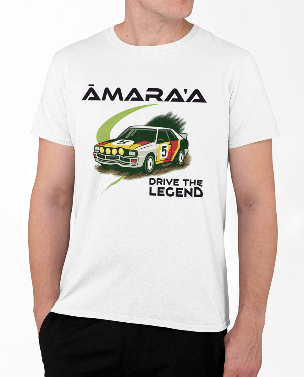 AMARA-A BR01 - T Shirt DRIVE THE LEGEND 5 WHITE
