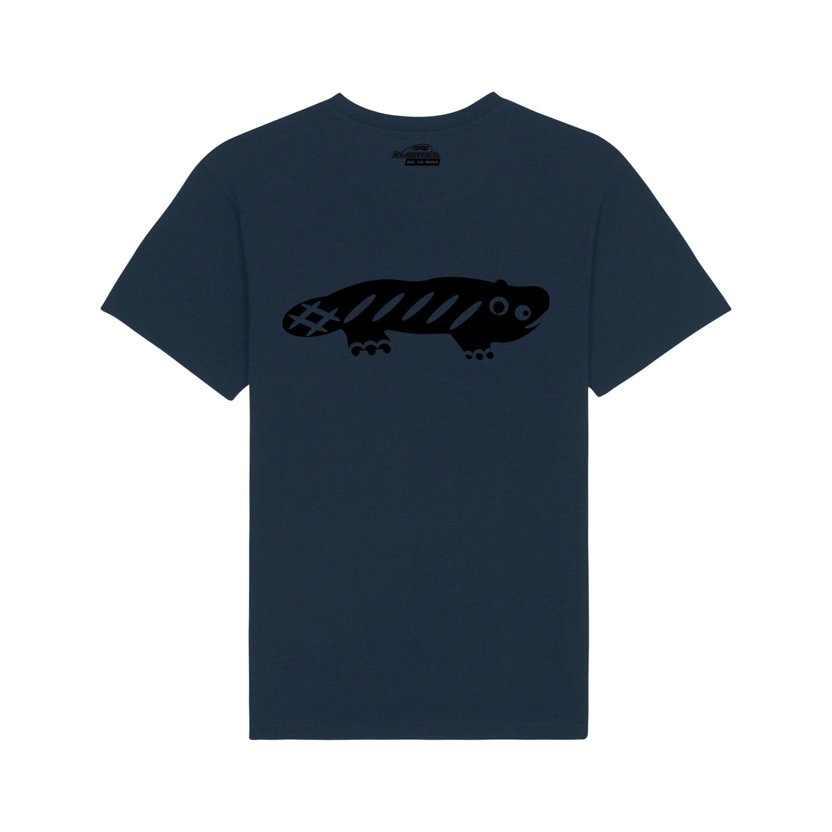 AMARA-A BS01 - T Shirt Ajolote grande BLACK - FRENCH MARINO