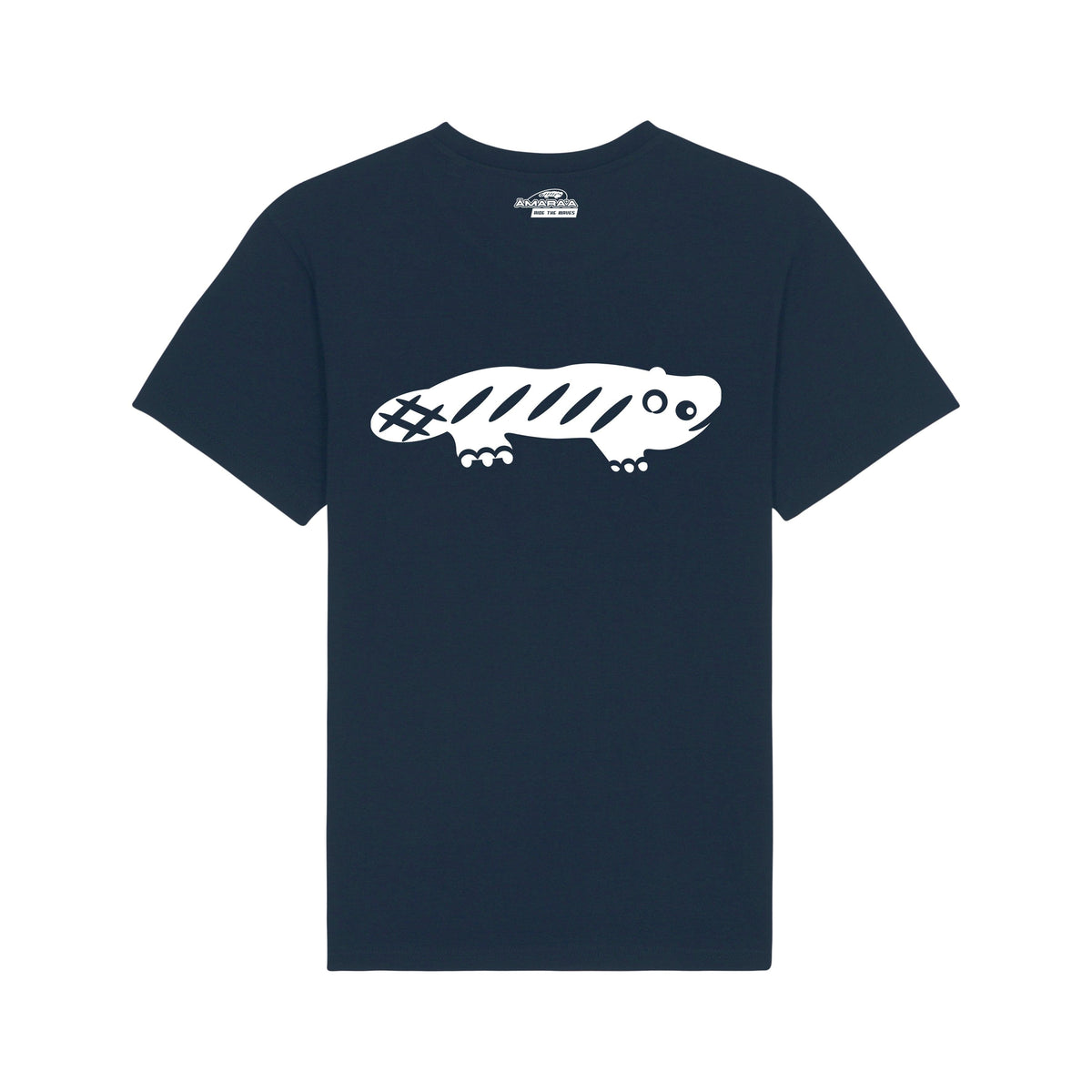 AMARA-A BS01 - T Shirt Ajolote grande WHITE - FRENCH MARINO