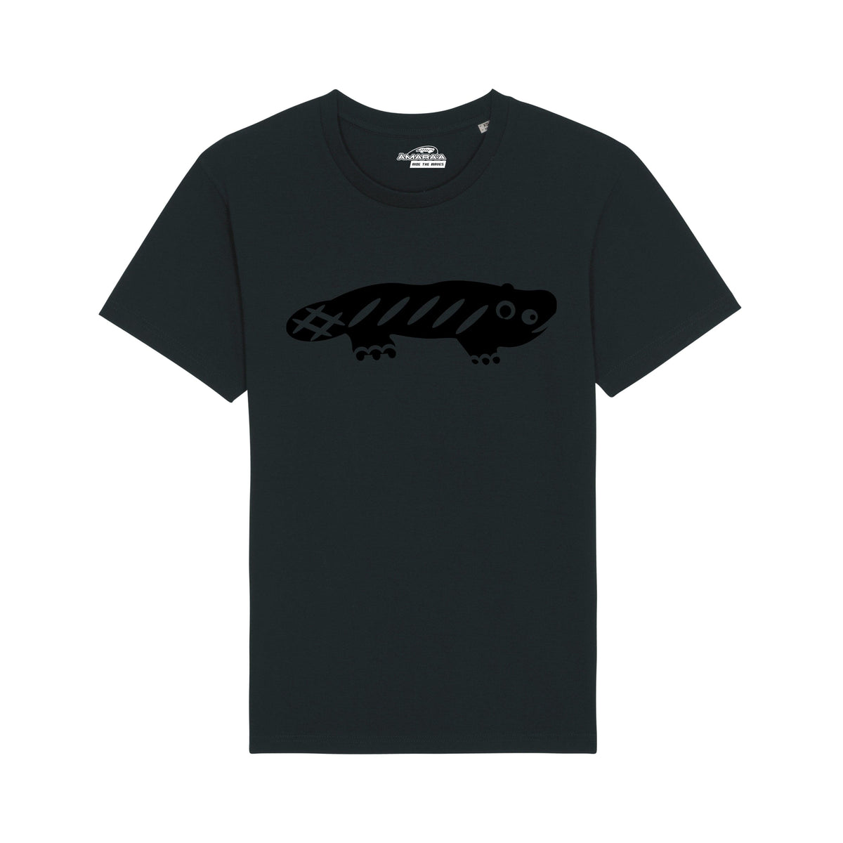 AMARA-A BS01 - T Shirt Ajolote grande BLACK - BLACK