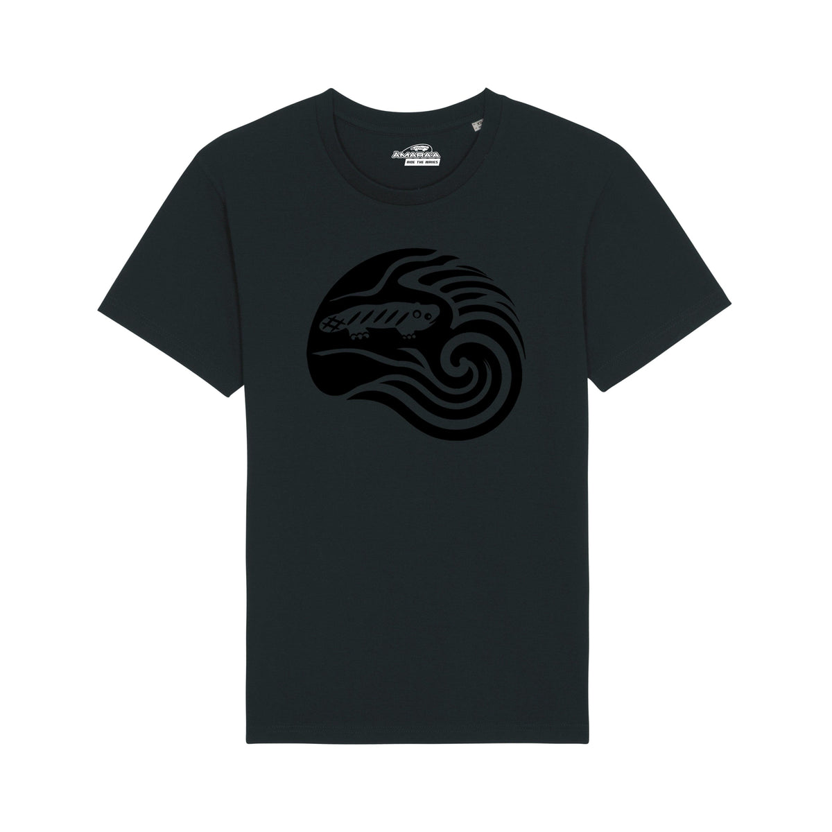 AMARA-A BS09 - T Shirt Ola Grande Front Black - Black