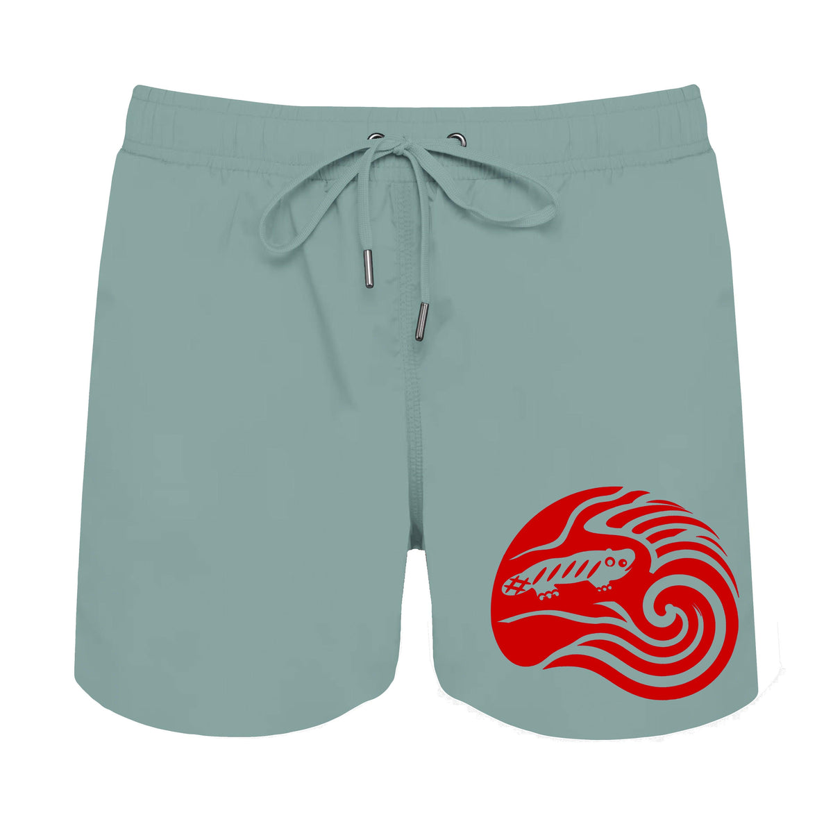 AMARA-A BS10 Bañador Ola medio RED FLUO - SAGE