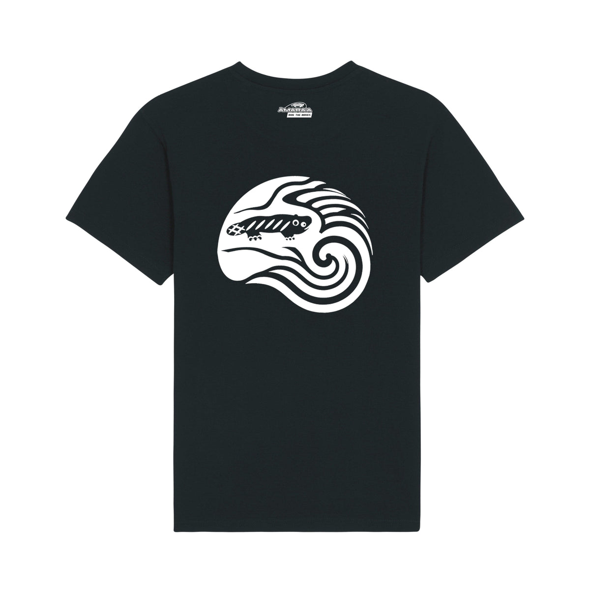 AMARA-A BS13 - T Shirt Ola Grande Back - WHITE - BLACK
