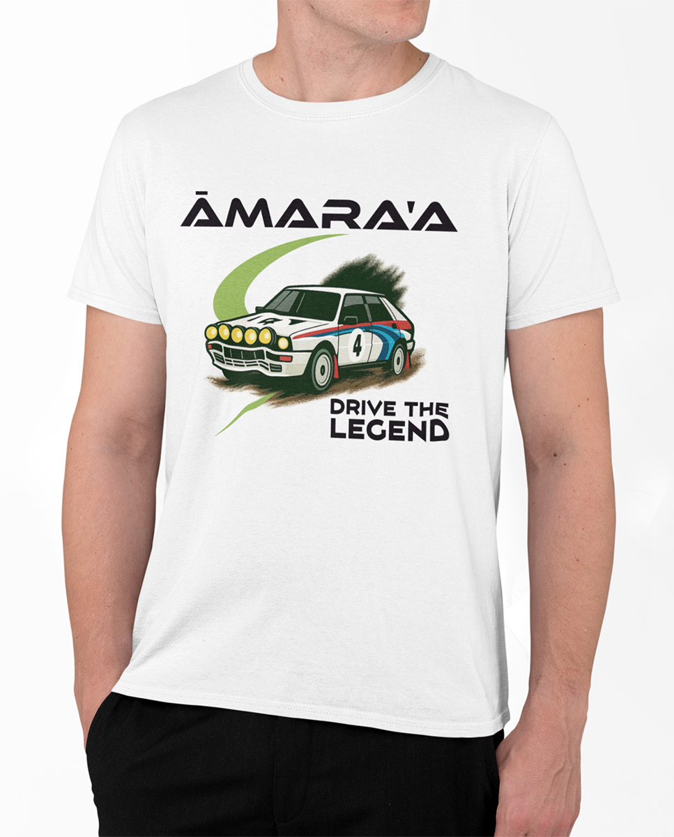 AMARA-A BR01 - T Shirt DRIVE THE LEGEND 4 WHITE