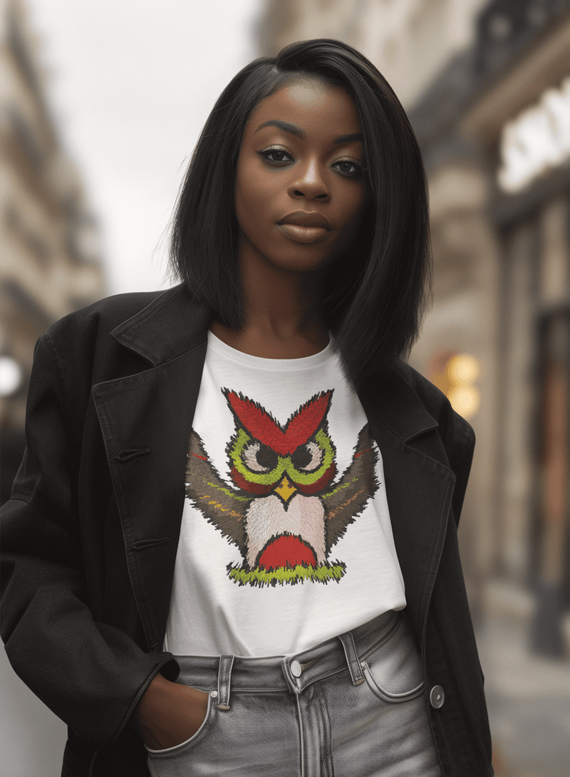 T-shirt TSF Gufo 3D - White - BEST LUXURY STYLE AND ITALIAN CULTURE