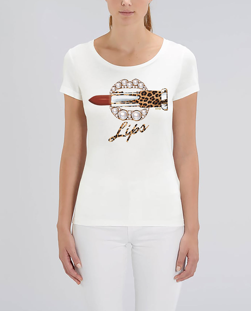 HYD T-shirt TSF Lips L WHITE