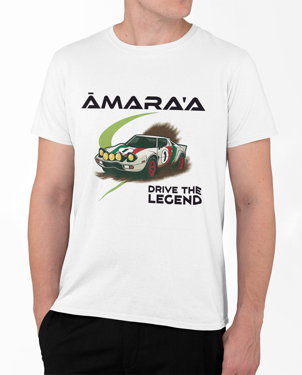 AMARA-A BR01 - T Shirt DRIVE THE LEGEND 1 WHITE