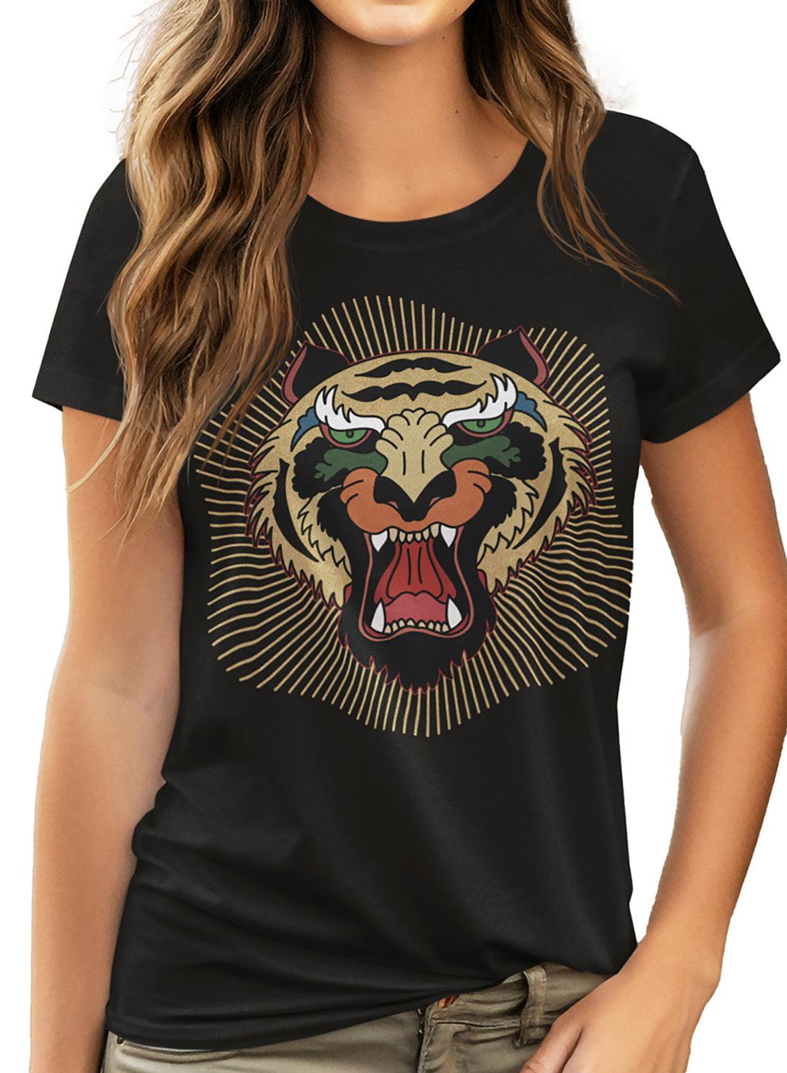 T-shirt TSF Tiger Gold - Black - BEST LUXURY STYLE AND ITALIAN CULTURE