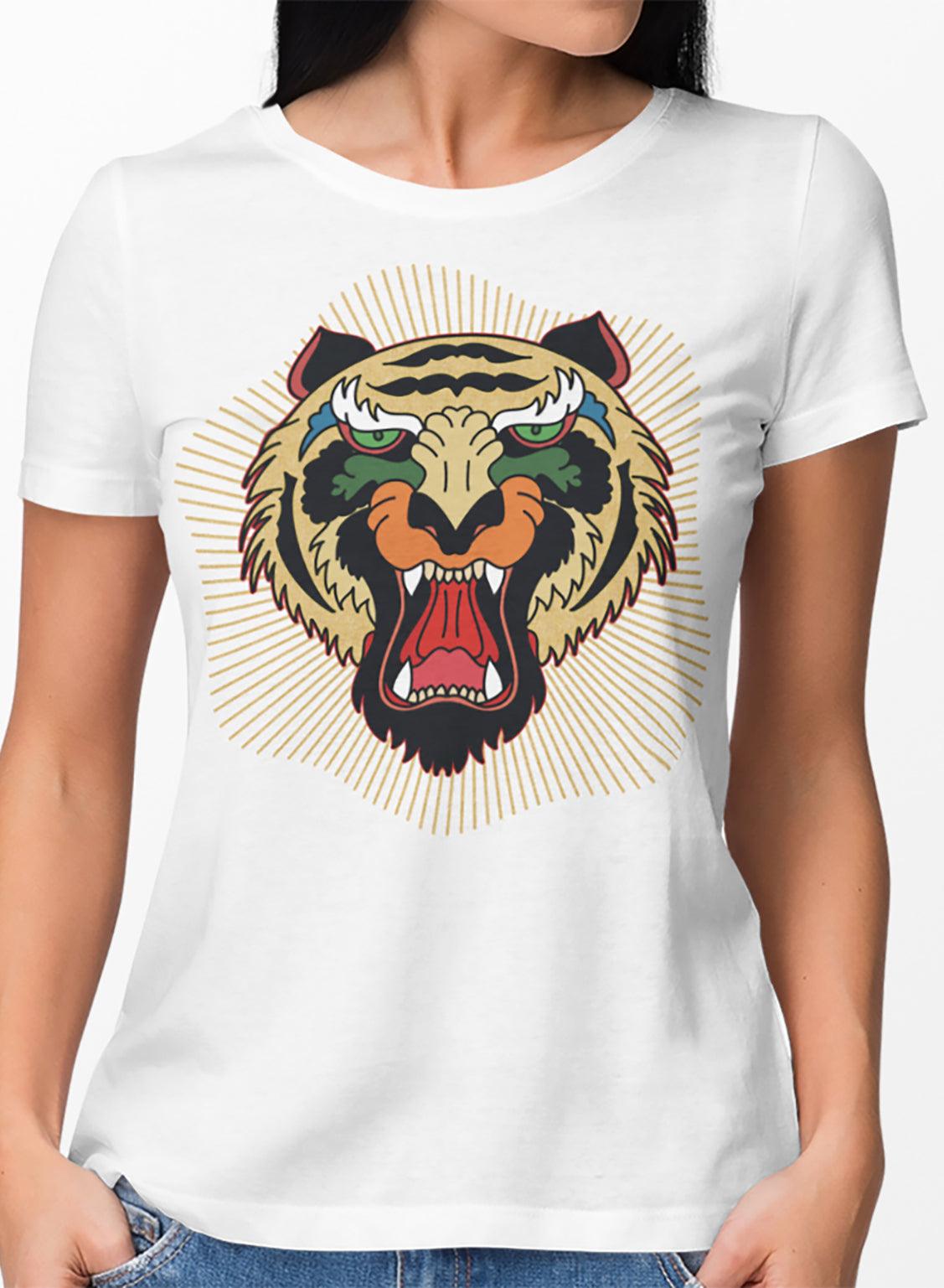 T-shirt TSF Tiger Gold - White - BEST LUXURY STYLE AND ITALIAN CULTURE