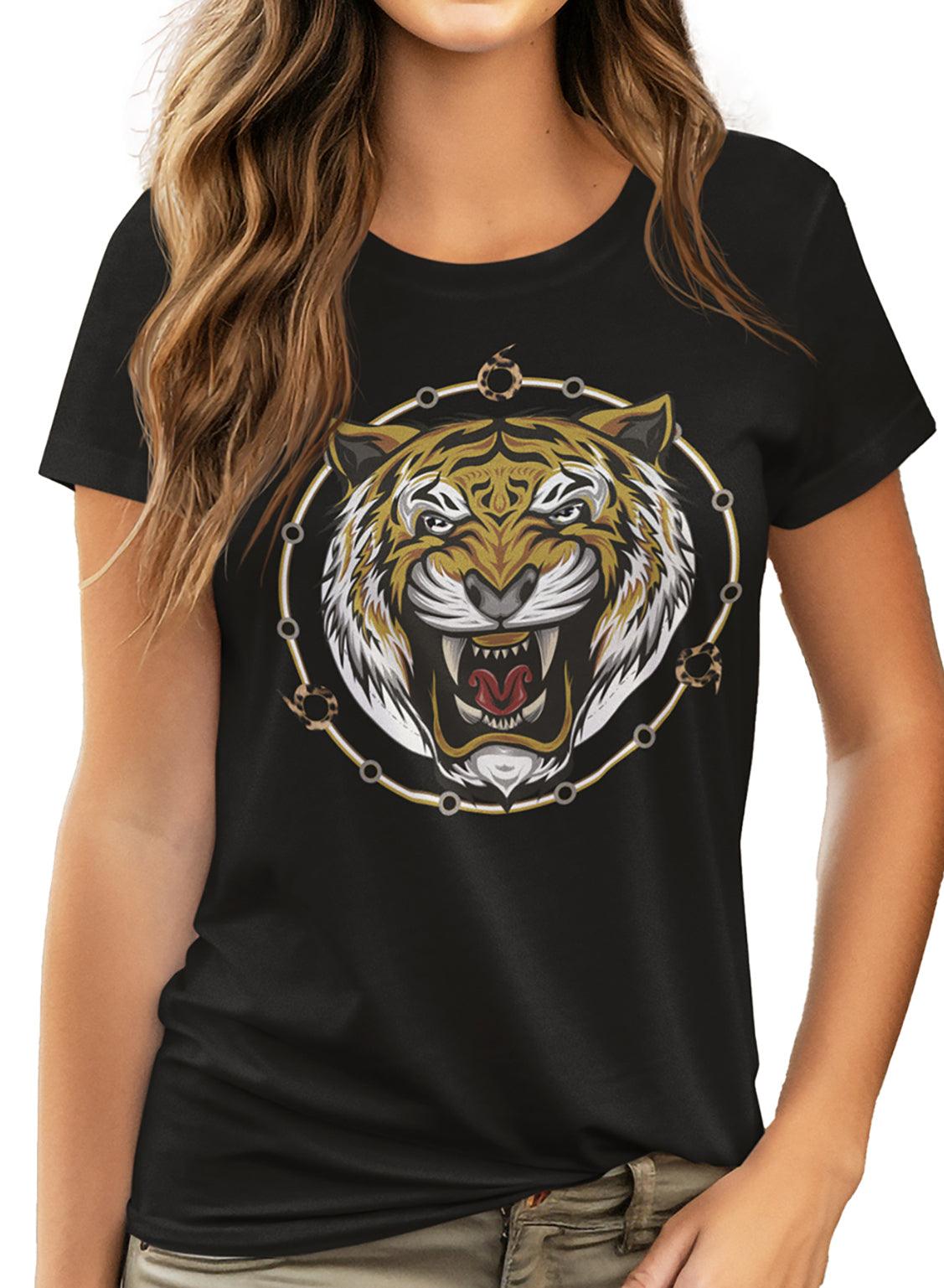 T-shirt TSF Tiger Circle - Black - BEST LUXURY STYLE AND ITALIAN CULTURE