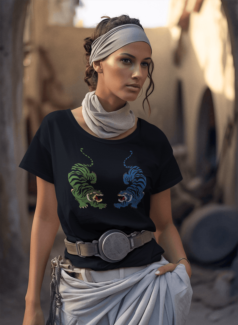 T-shirt TSF Tiger Two - Black - BEST LUXURY STYLE AND ITALIAN CULTURE