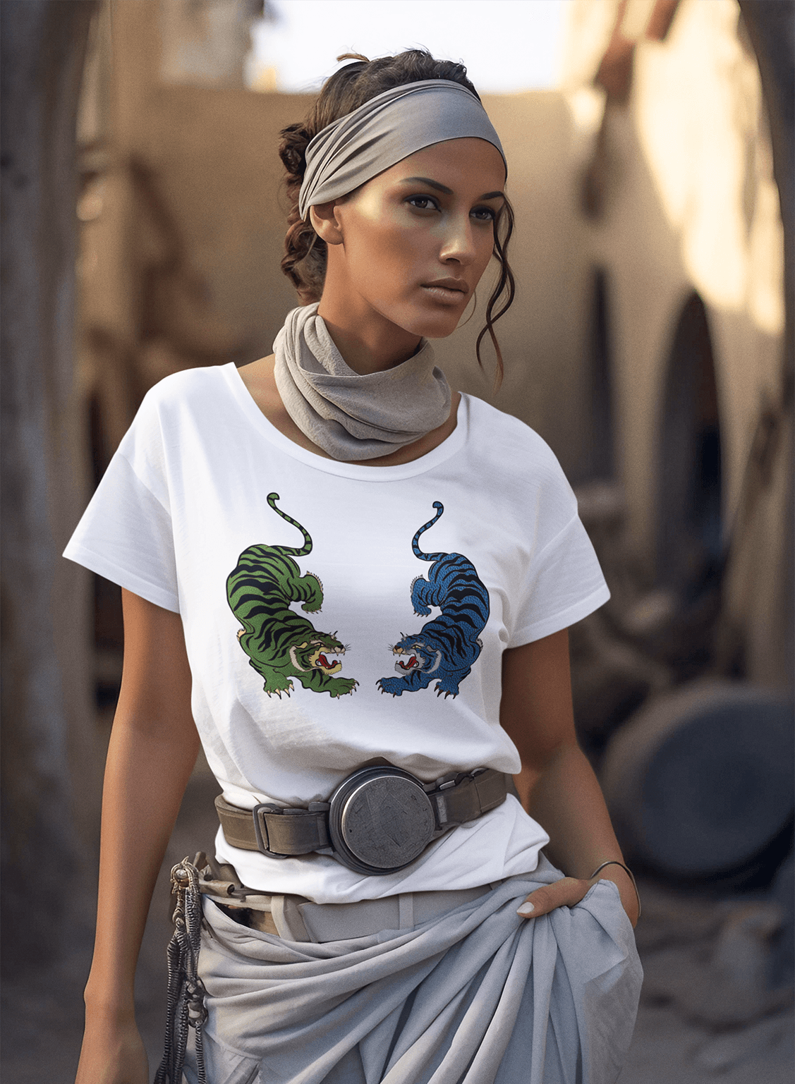 T-shirt TSF Tiger Two - White - BEST LUXURY STYLE AND ITALIAN CULTURE