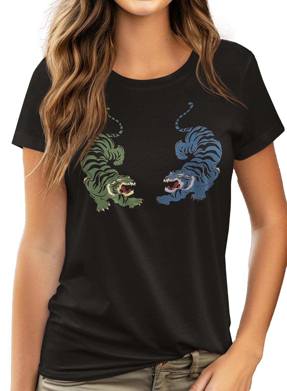 T-shirt TSF Tiger Two - Black - BEST LUXURY STYLE AND ITALIAN CULTURE