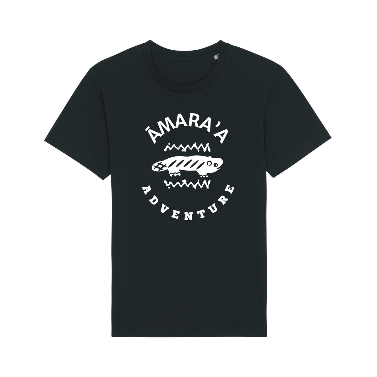 AMARA-A BA11 - T Shirt LOGO ADVENTURE WHITE - BLACK