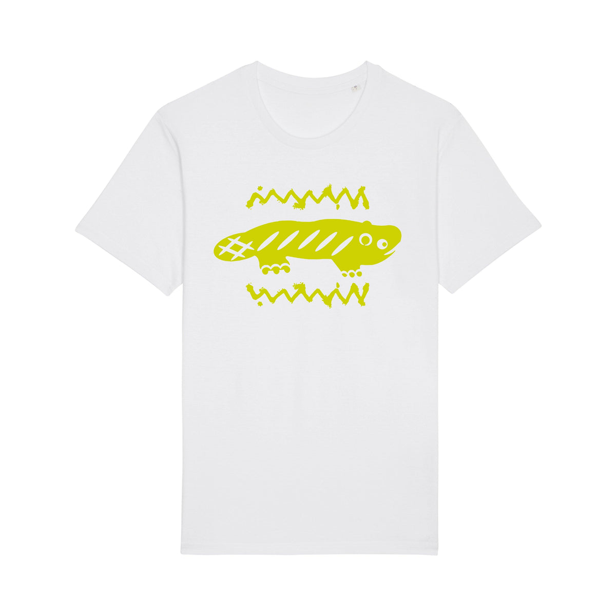 AMARA-A BA01 - T-Shirt AJOLOTE ADVENTURE GREEN - WHITE