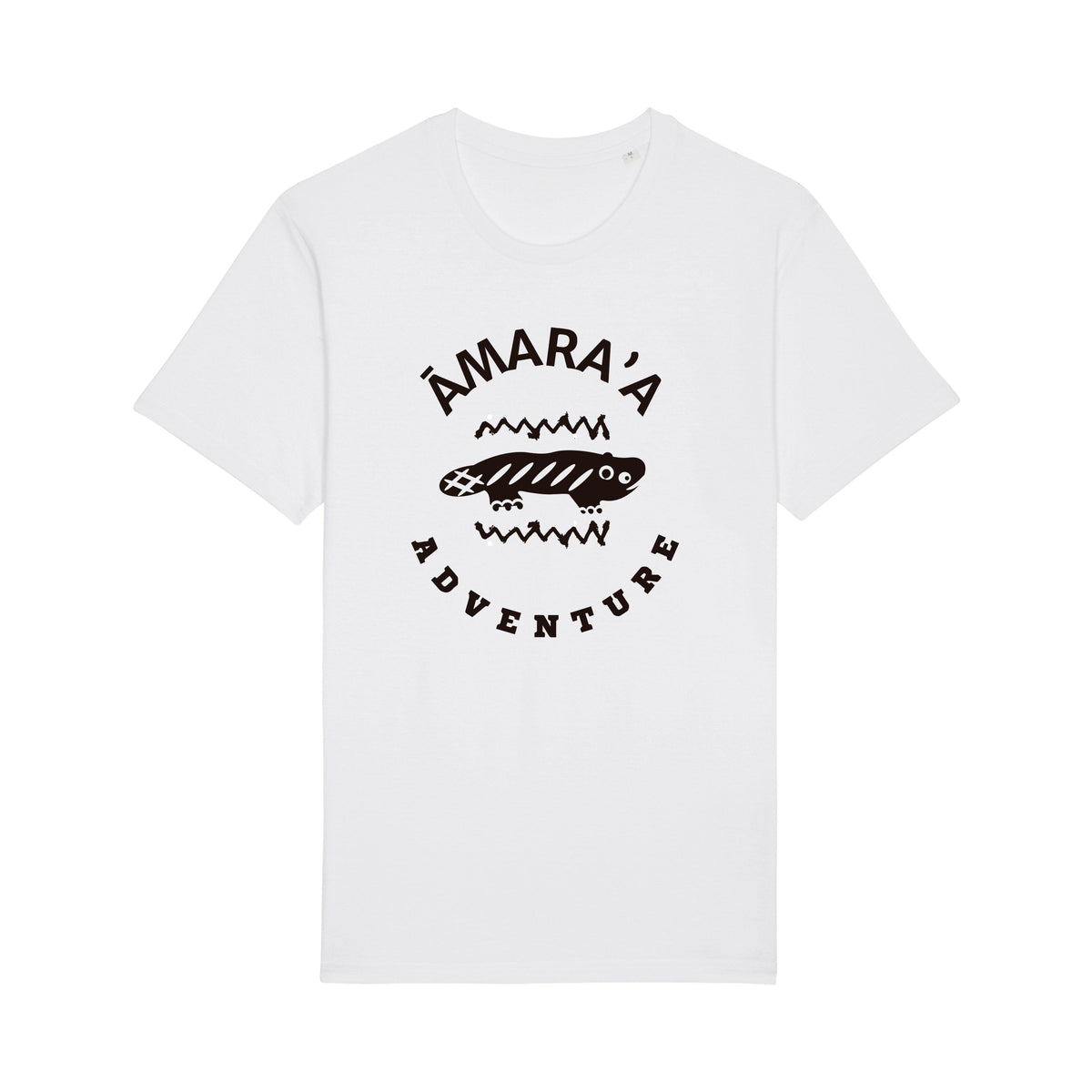 AMARA-A BA11 - T Shirt LOGO ADVENTURE BLACK - WHITE