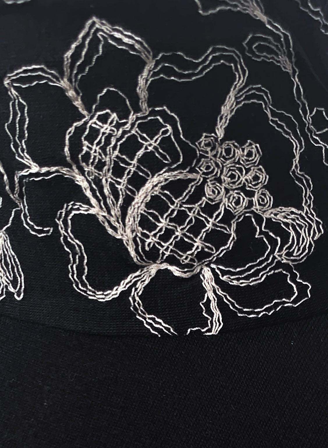 VI823-Camiseta bordada Modal y Cachemire - BEST LUXURY STYLE AND ITALIAN CULTURE