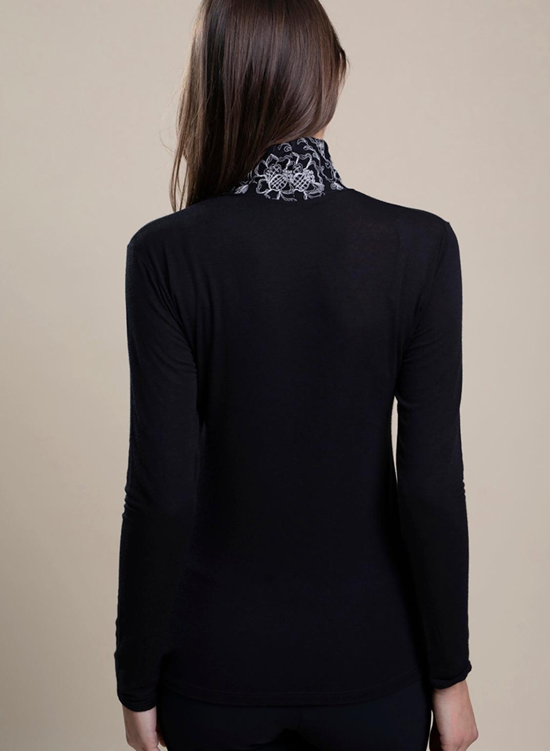 VI823-Camiseta bordada Modal y Cachemire - BEST LUXURY STYLE AND ITALIAN CULTURE