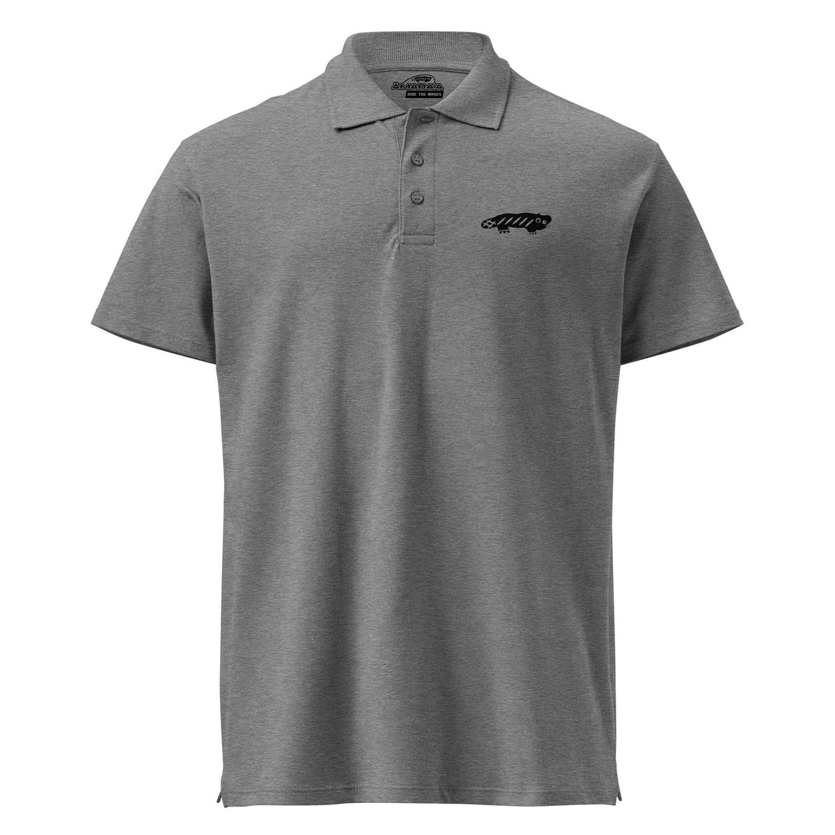 AMARA-A BS02 Polo Ajolote pequeño - BLACK -GRIS VIGORÉ