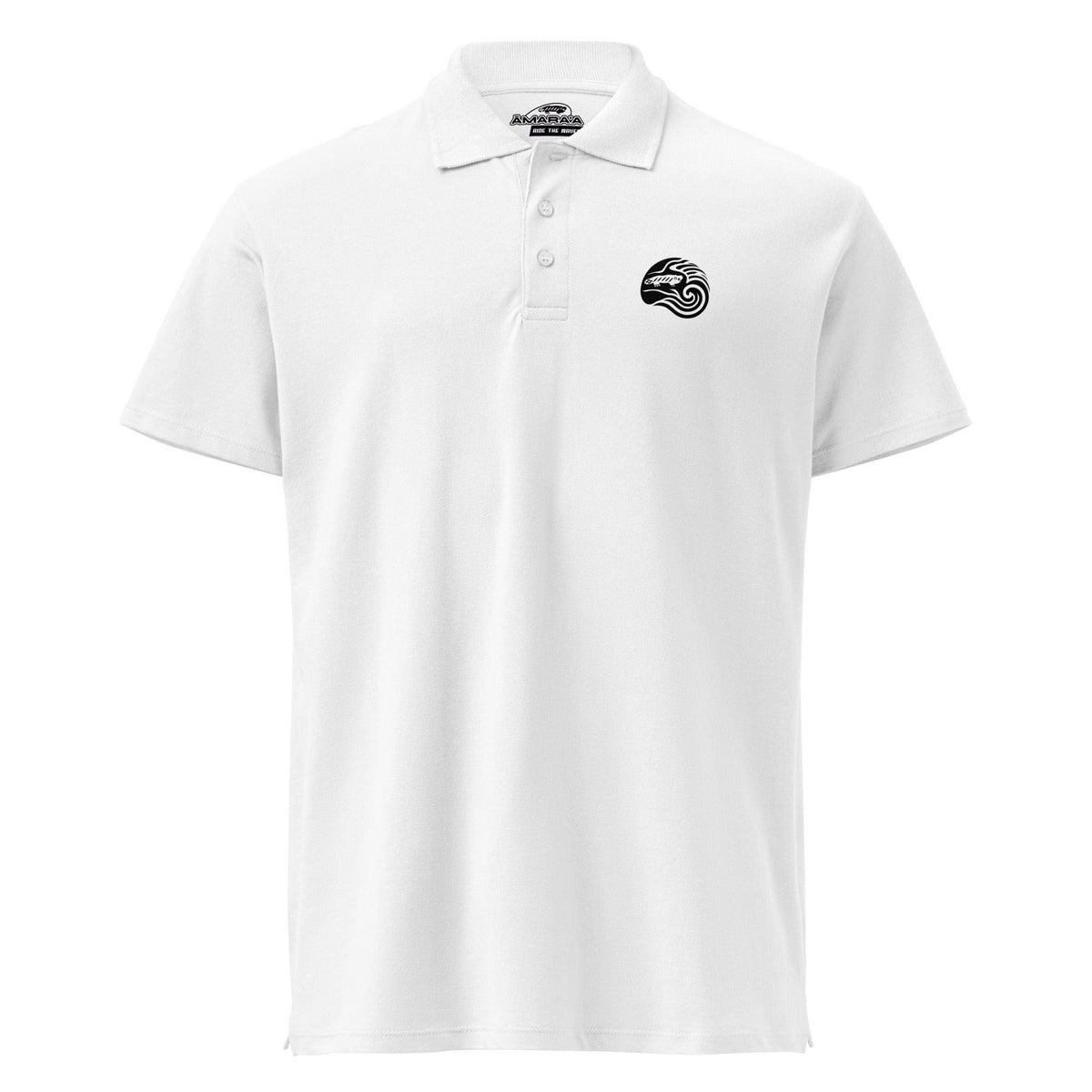 AMARA-A BS22 Polo Ola - BLACK - WHITE