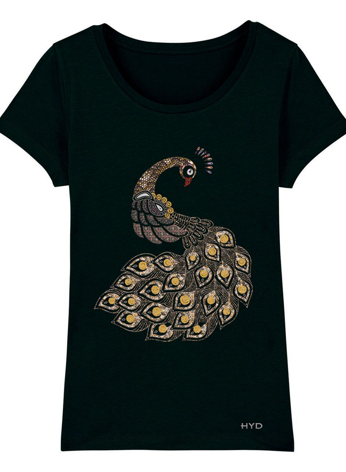 T-shirt TSF Pavone Limited - Black - BEST LUXURY STYLE AND ITALIAN CULTURE