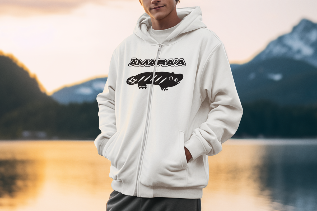 ĀMARA’A Sudadera con capucha y cremallera - 4 colores - 8 estampados - 8 tallas