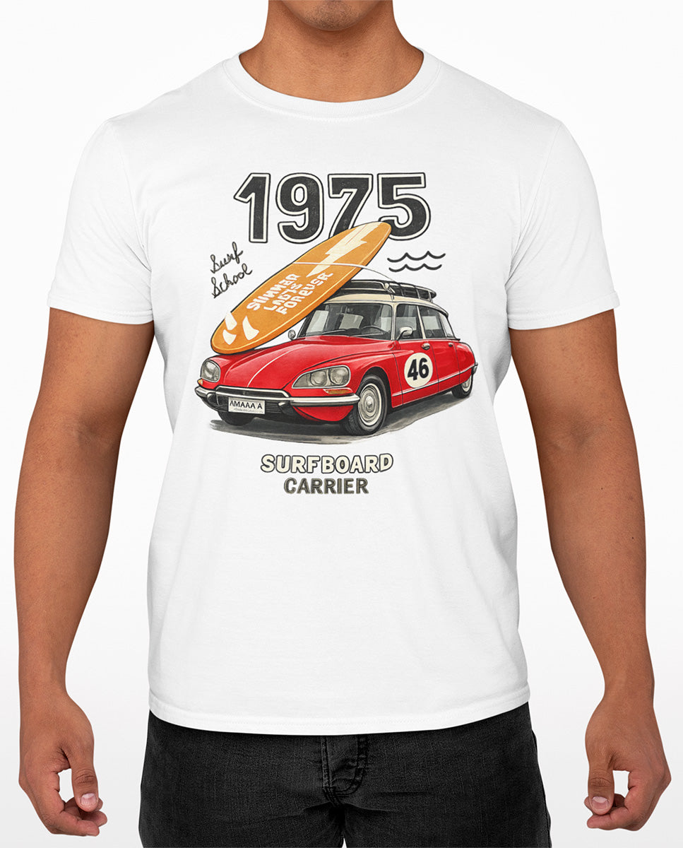 AMARA-A BA22 - T Shirt Unisex AMARA’A Surf trip 75/46 - WHITE