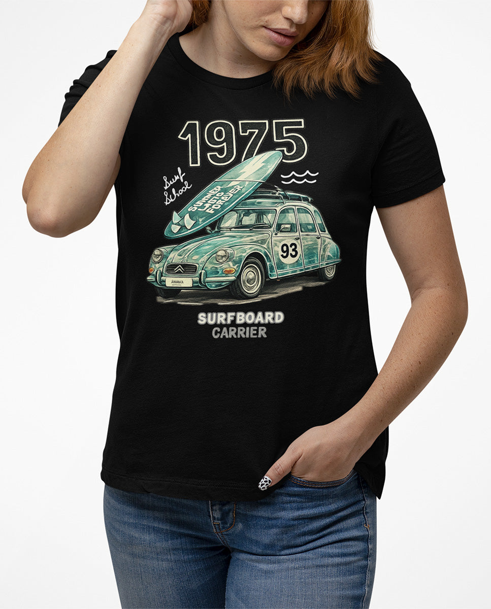 AMARA-A BA23 - T Shirt Unisex AMARA’A Surf trip 75/96 - BLACK