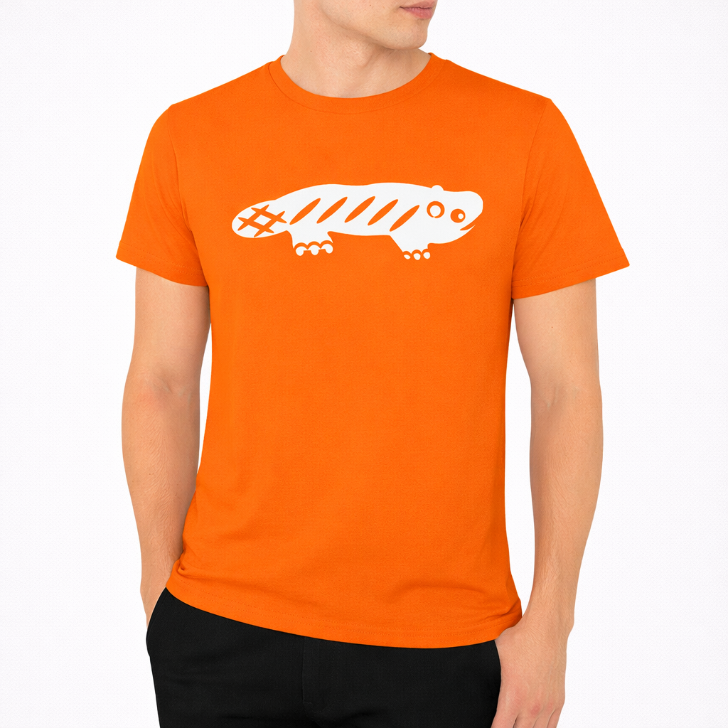 AMARA-A BS01 - T Shirt Ajolote WHITE Orange