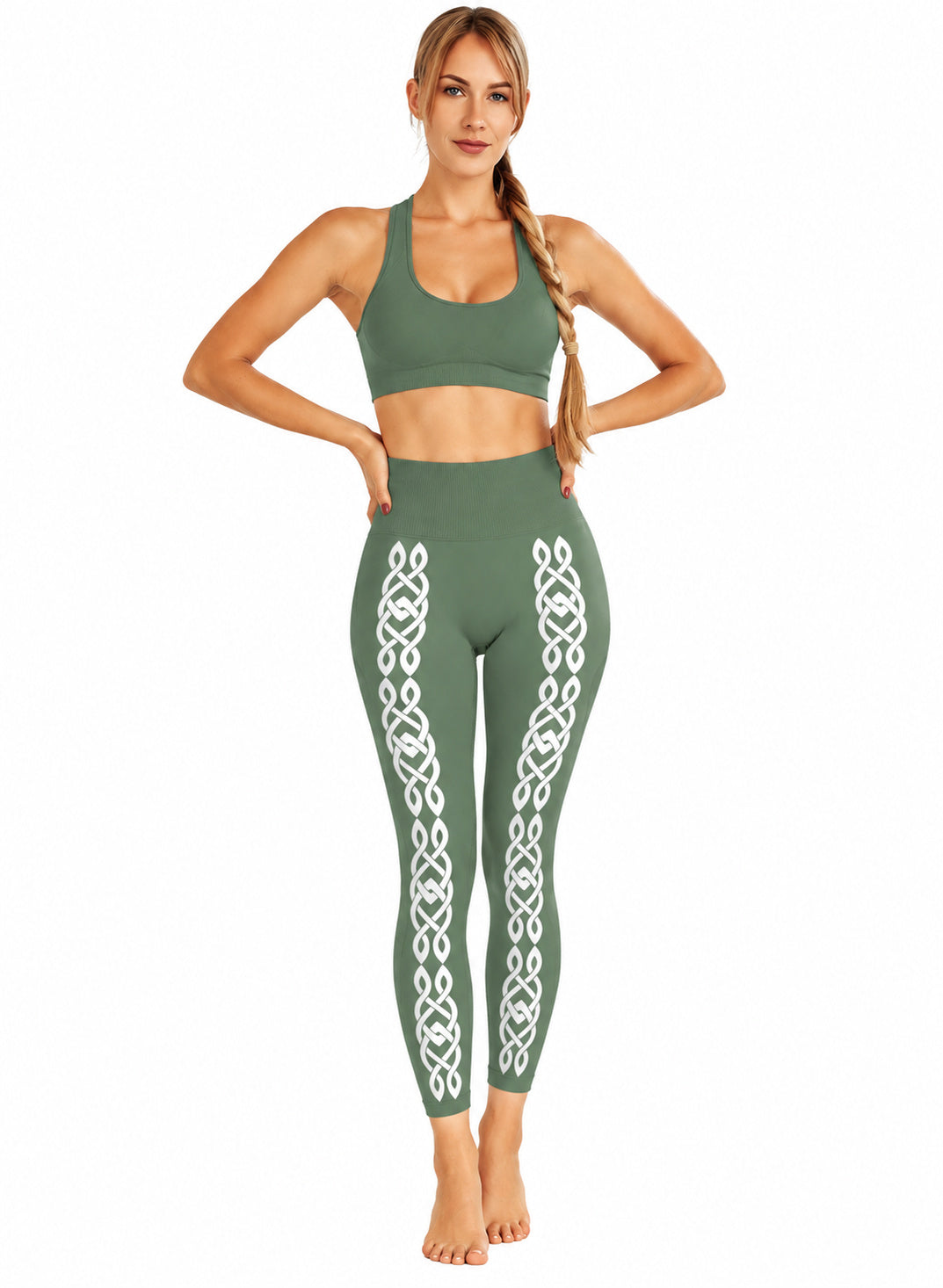 HYD Legging VISION WHITE TRANSFER Sage Leaf