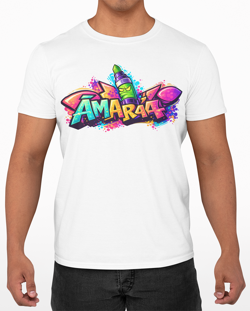 AMARA-A BA19 - T Shirt Unisex AMARA’A Graffiti - WHITE