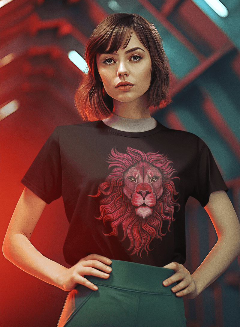 T-shirt TSF Lion - Black - BEST LUXURY STYLE AND ITALIAN CULTURE