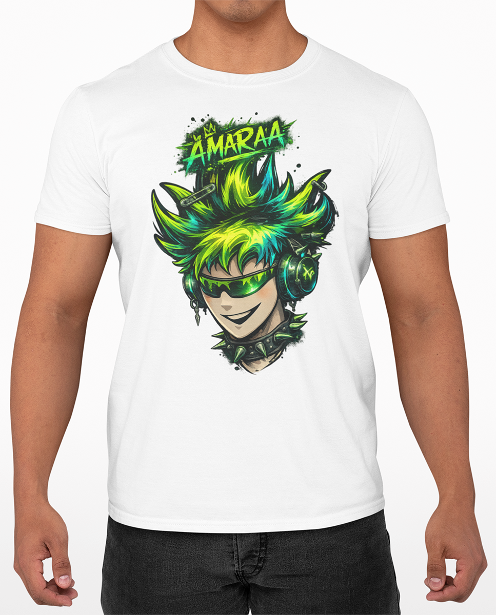 AMARA-A BA21 - T Shirt Unisex AMARA’A Neon - WHITE